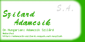 szilard adamcsik business card